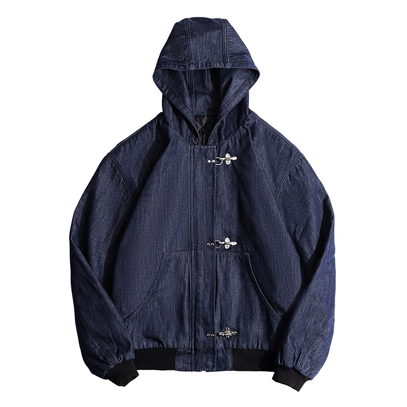 Denim Toggle Hoodie