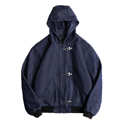 Denim Toggle Hoodie