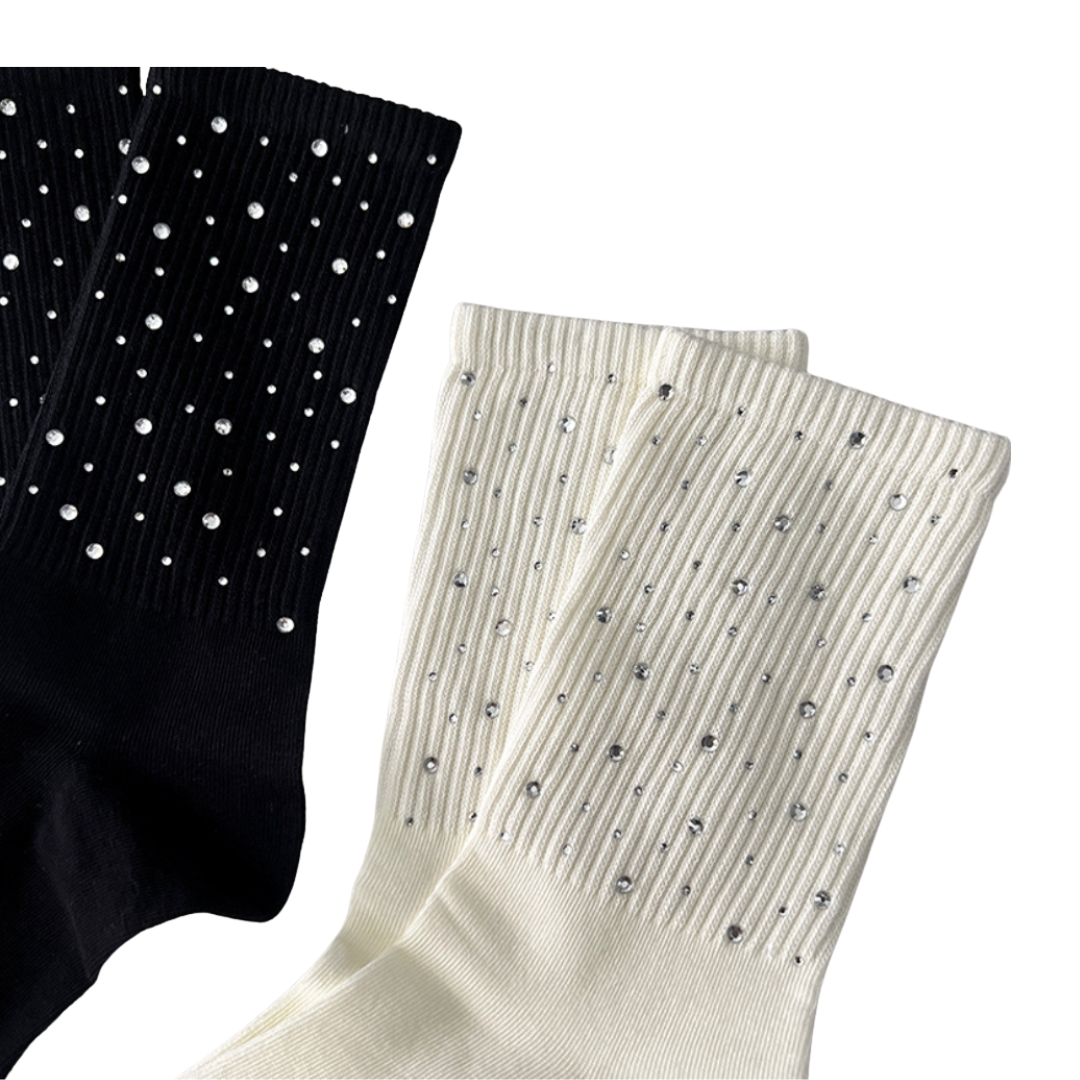 VYBES Rhinestone Socks