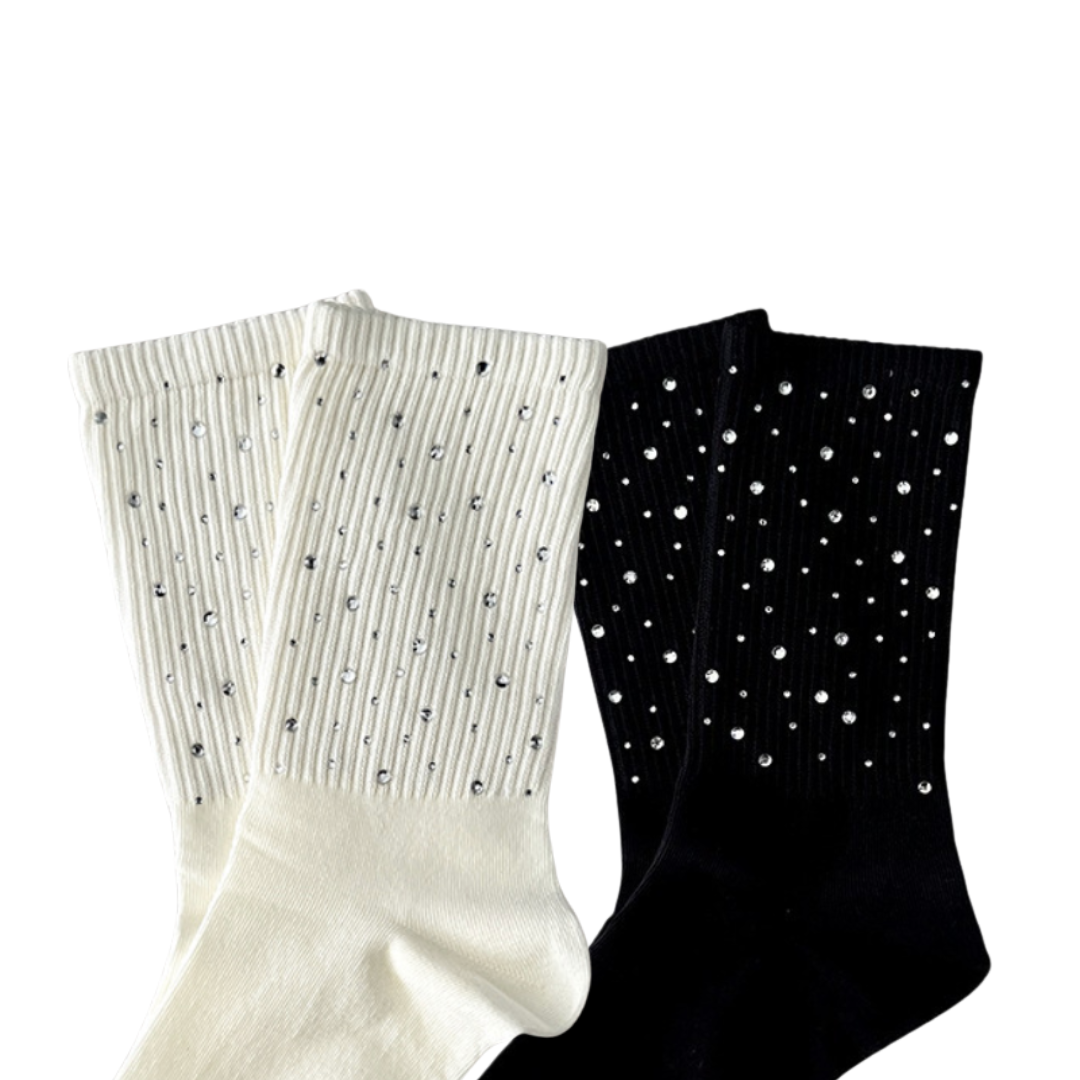 VYBES Rhinestone Socks