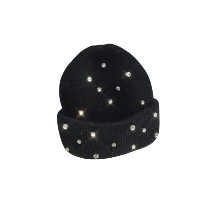 VYBES Rhinestone Beanie