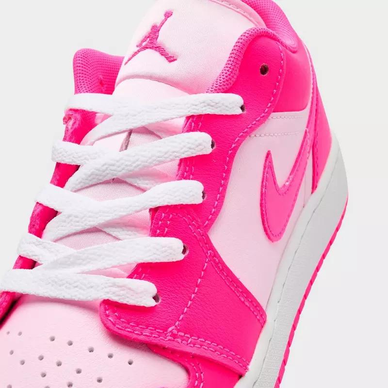 1 Low Valentine's Day Youth Women's Soft Pink Leather Casual Sneakers for Daily Wear Walking Shoes