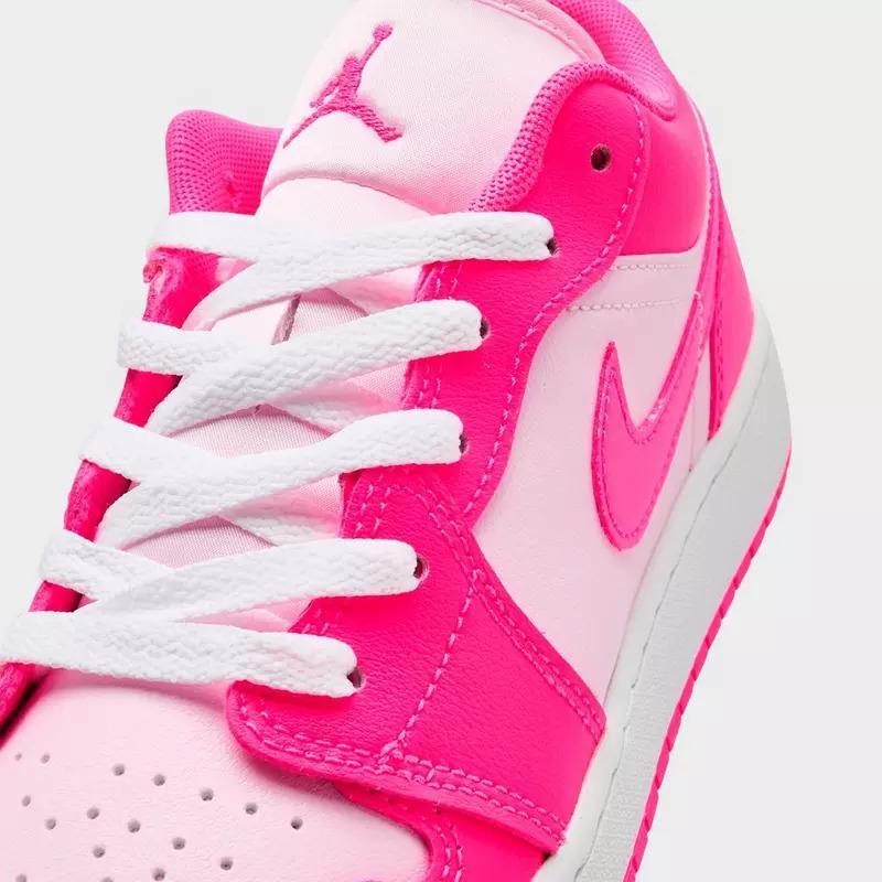 1 Low Valentine's Day Youth Women's Soft Pink Leather Casual Sneakers for Daily Wear Walking Shoes