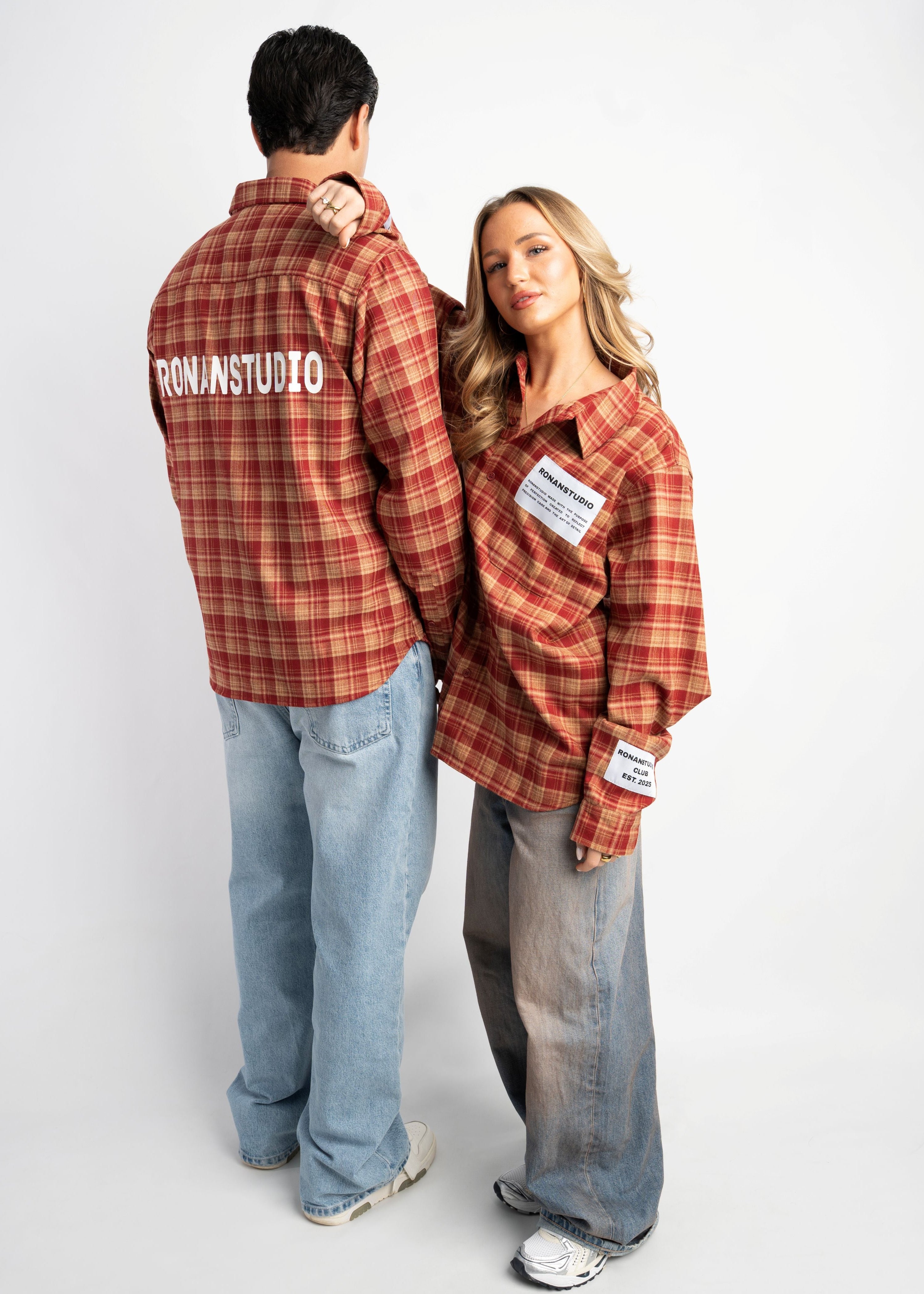 PRE-ORDER LABEL FLANNEL RED X WHITE