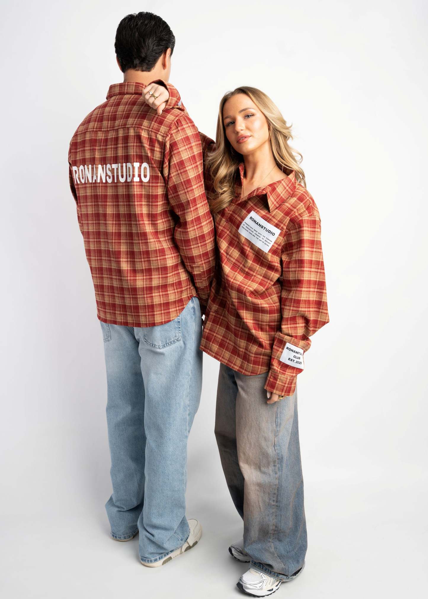 PRE-ORDER LABEL FLANNEL RED X WHITE