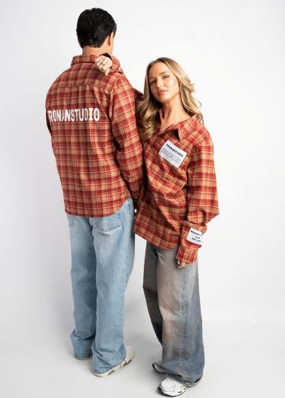 PRE-ORDER LABEL FLANNEL RED X WHITE