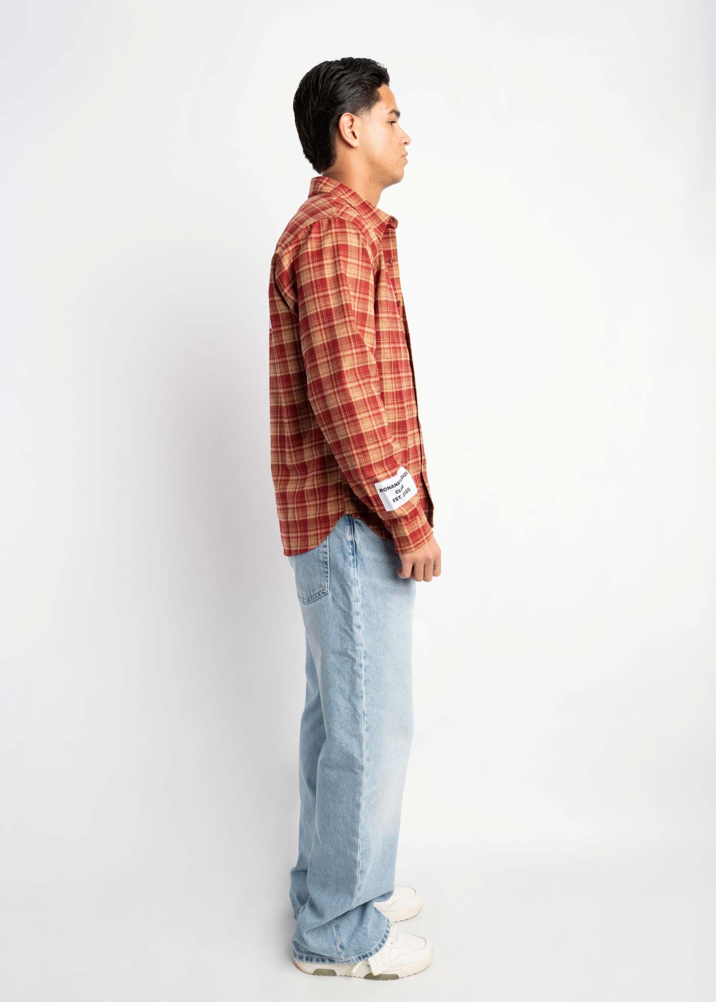 PRE-ORDER LABEL FLANNEL RED X WHITE