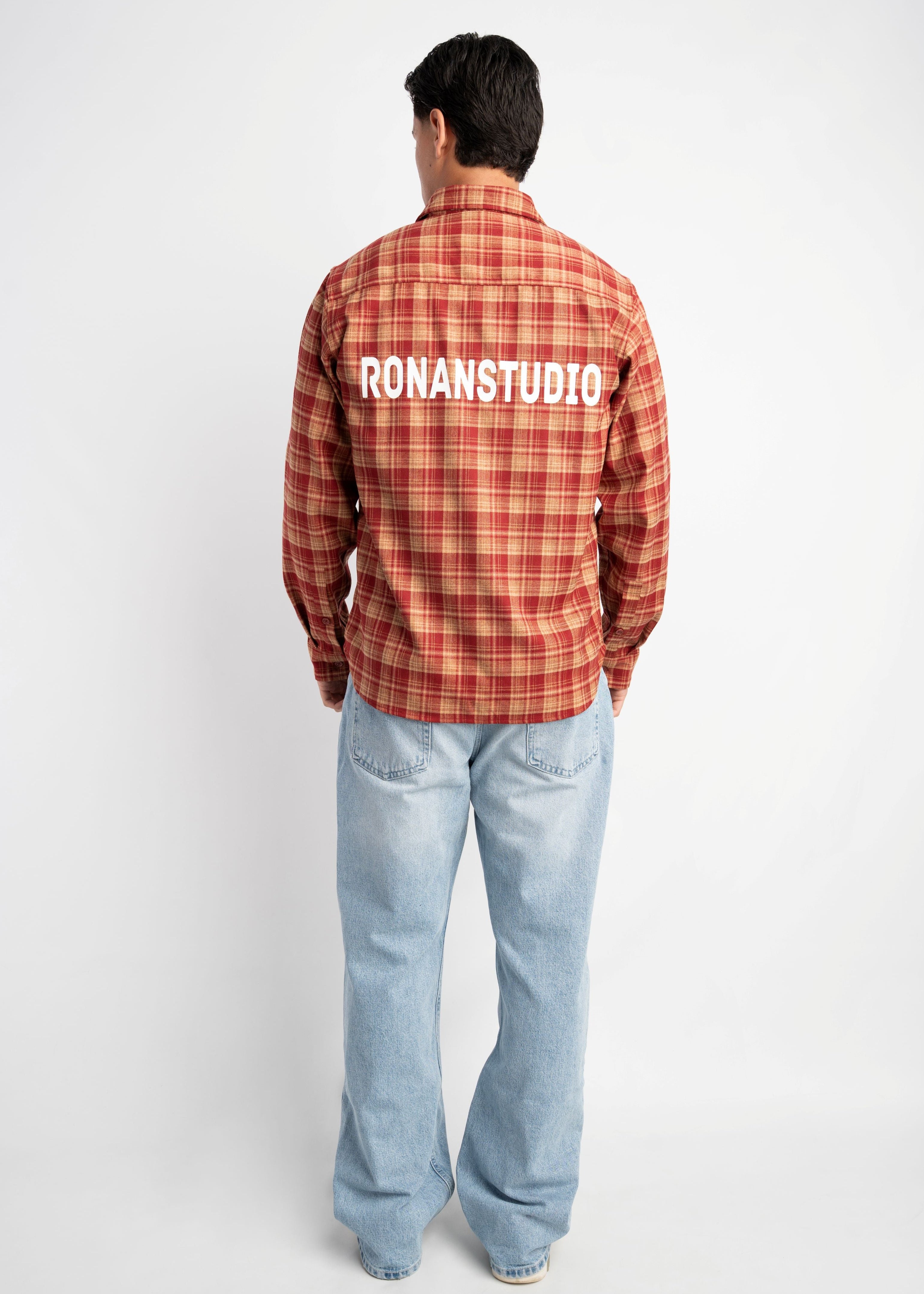 PRE-ORDER LABEL FLANNEL RED X WHITE