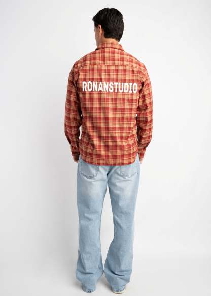 PRE-ORDER LABEL FLANNEL RED X WHITE