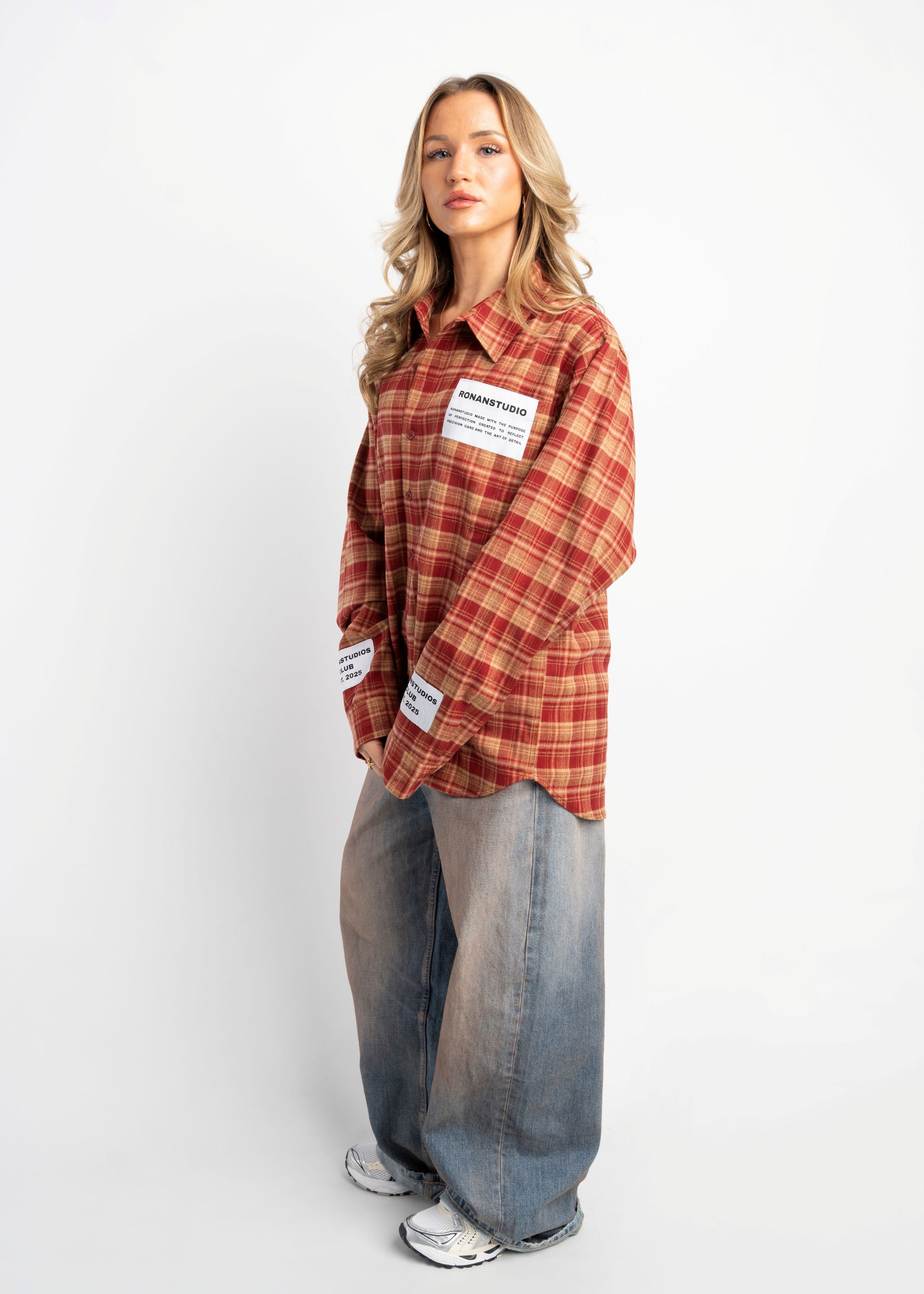 PRE-ORDER LABEL FLANNEL RED X WHITE