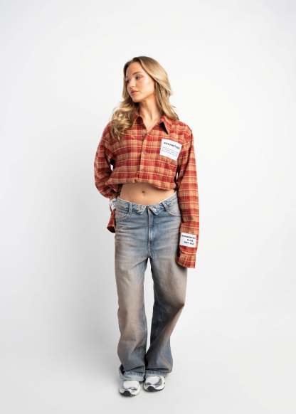 PRE-ORDER LABEL FLANNEL RED X WHITE