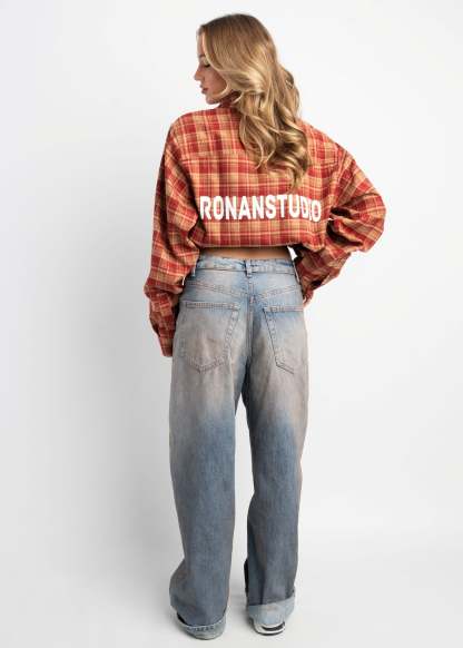 PRE-ORDER LABEL FLANNEL RED X WHITE