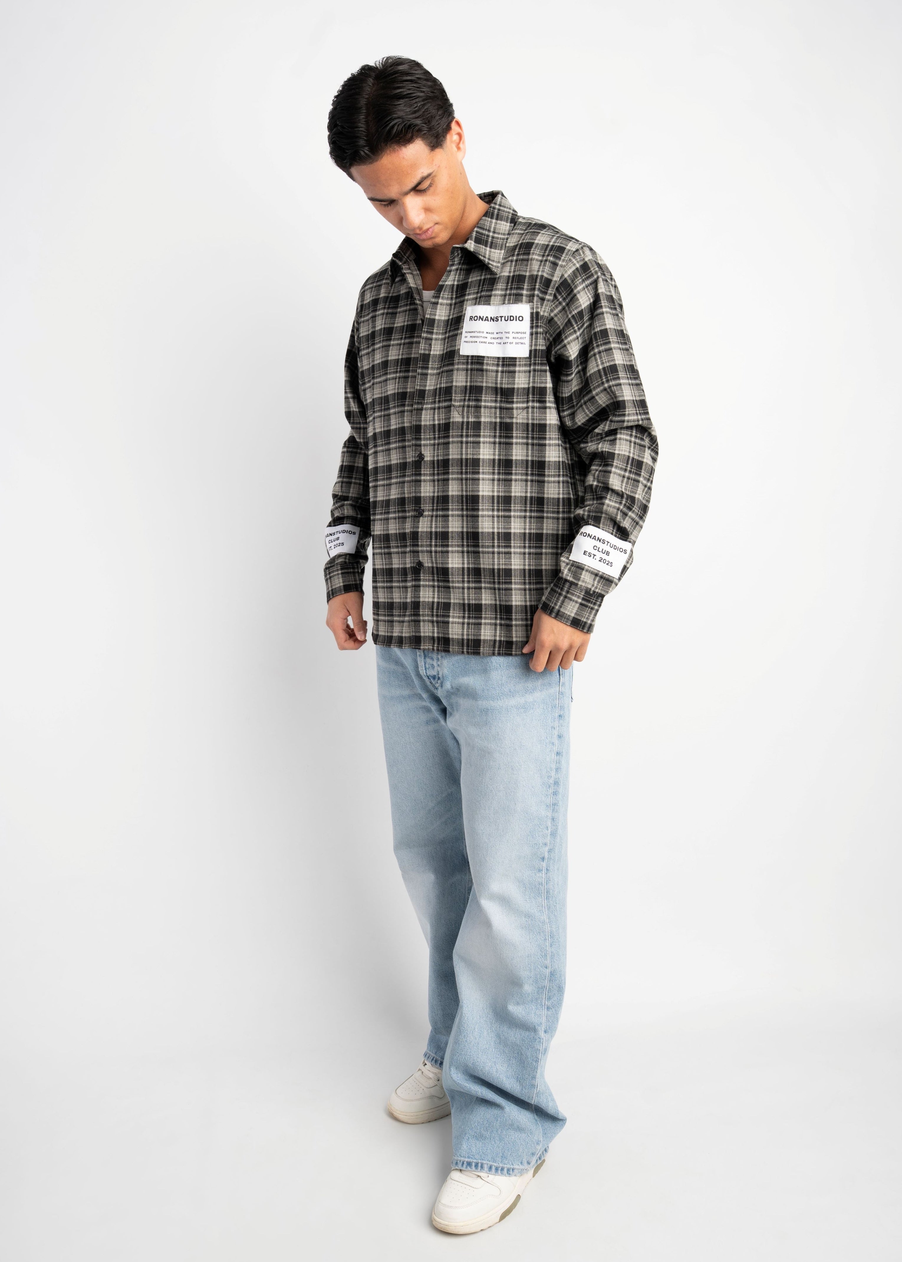 PRE-ORDER LABEL FLANNEL BLACK X GREY