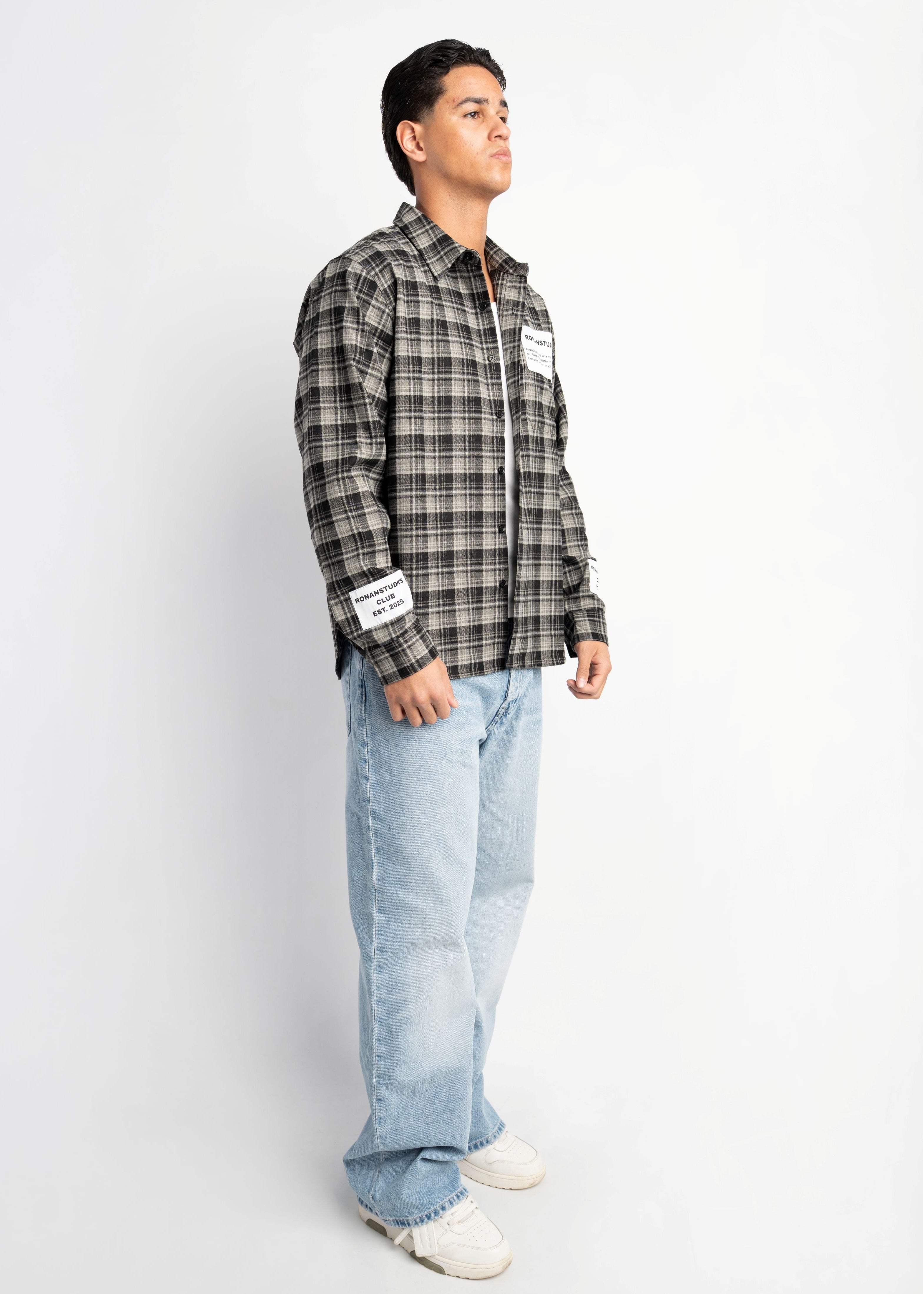 PRE-ORDER LABEL FLANNEL BLACK X GREY