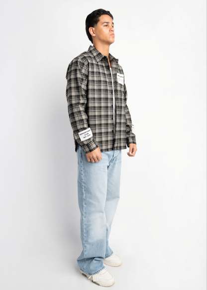 PRE-ORDER LABEL FLANNEL BLACK X GREY