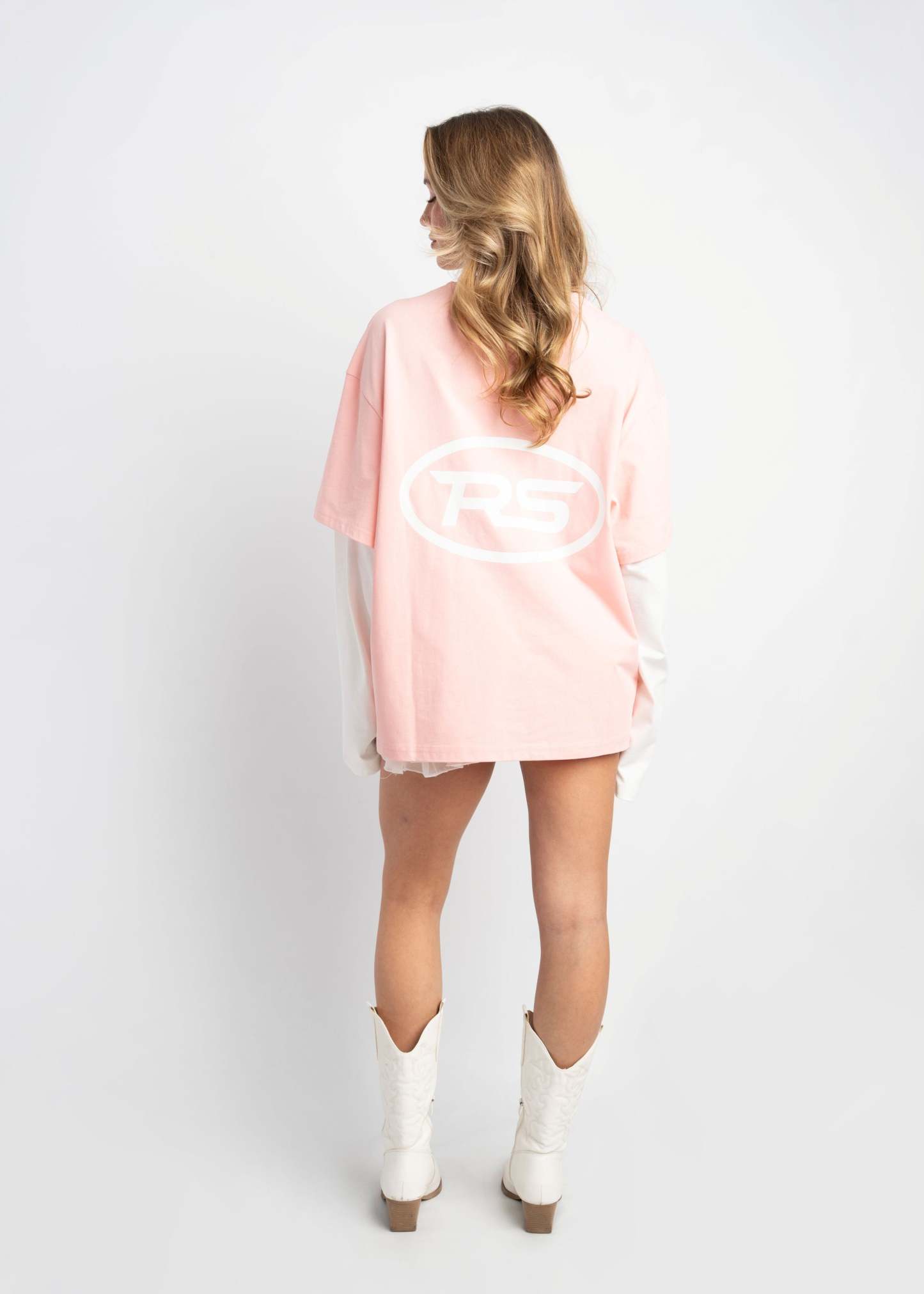 PRE-ORDER RS DOUBLE SLEEVE PINK & WHITE