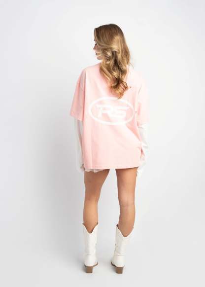 PRE-ORDER RS DOUBLE SLEEVE PINK & WHITE