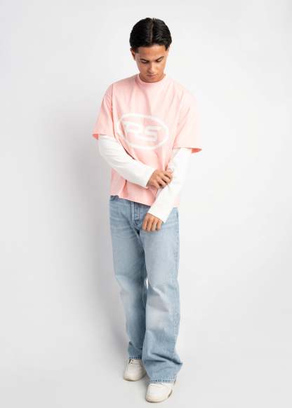 PRE-ORDER RS DOUBLE SLEEVE PINK & WHITE