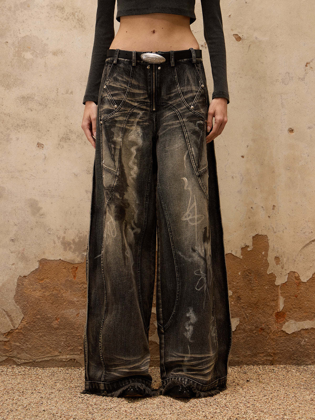 Personsoul Graffiti Contour Jeans