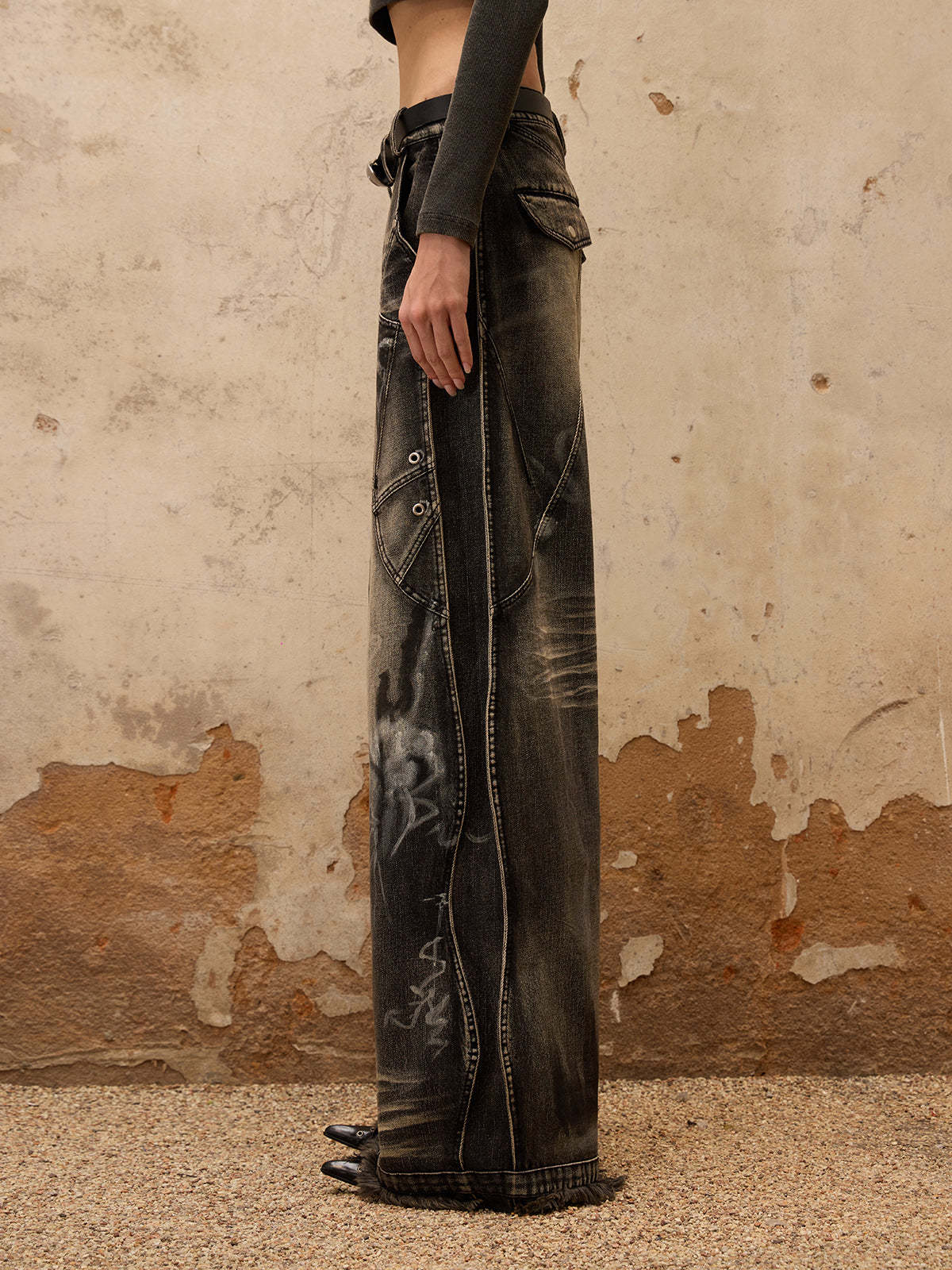 Personsoul Graffiti Contour Jeans