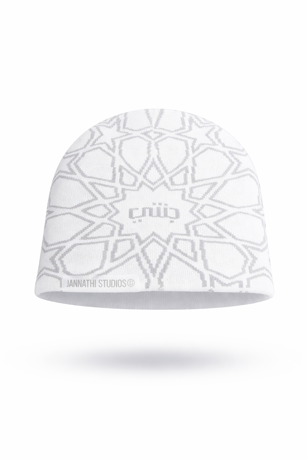 MOSAIC BEANIE WHITE
