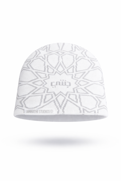 MOSAIC BEANIE WHITE