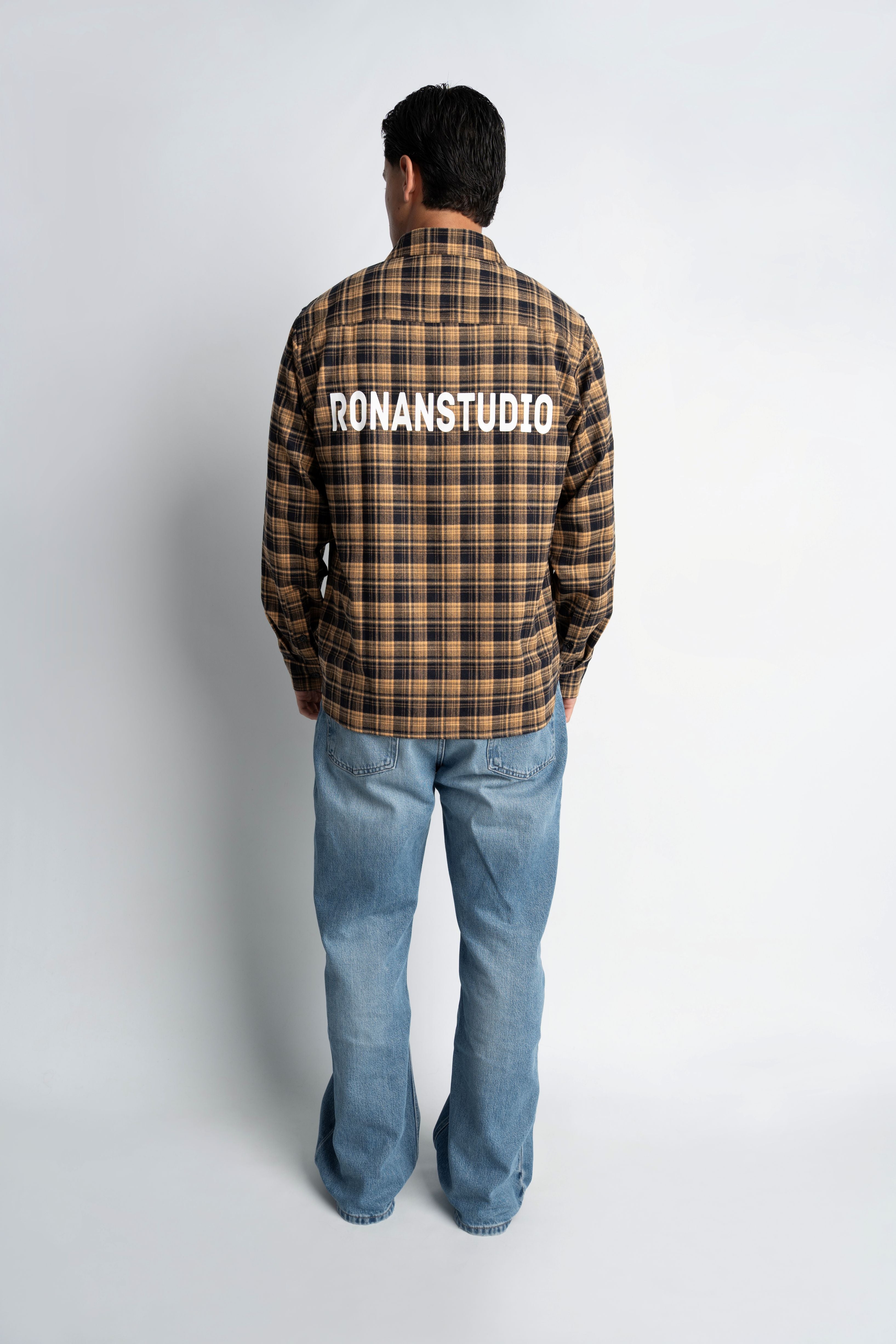 PRE-ORDER LABEL FLANNEL YELLOW X NAVY