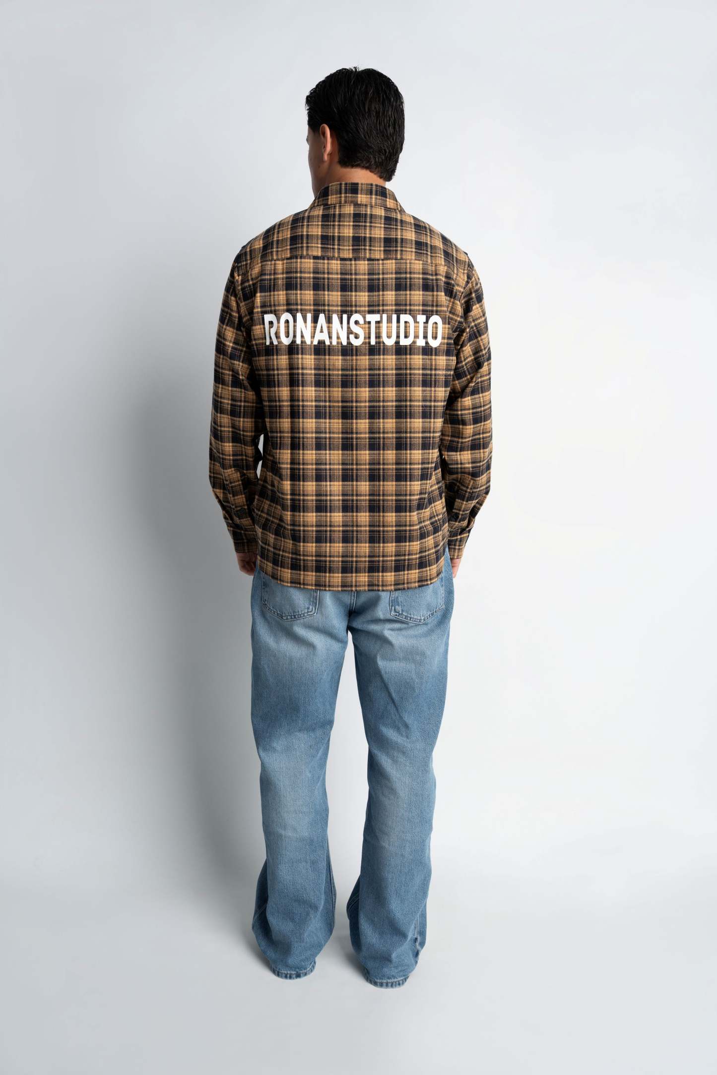 PRE-ORDER LABEL FLANNEL YELLOW X NAVY