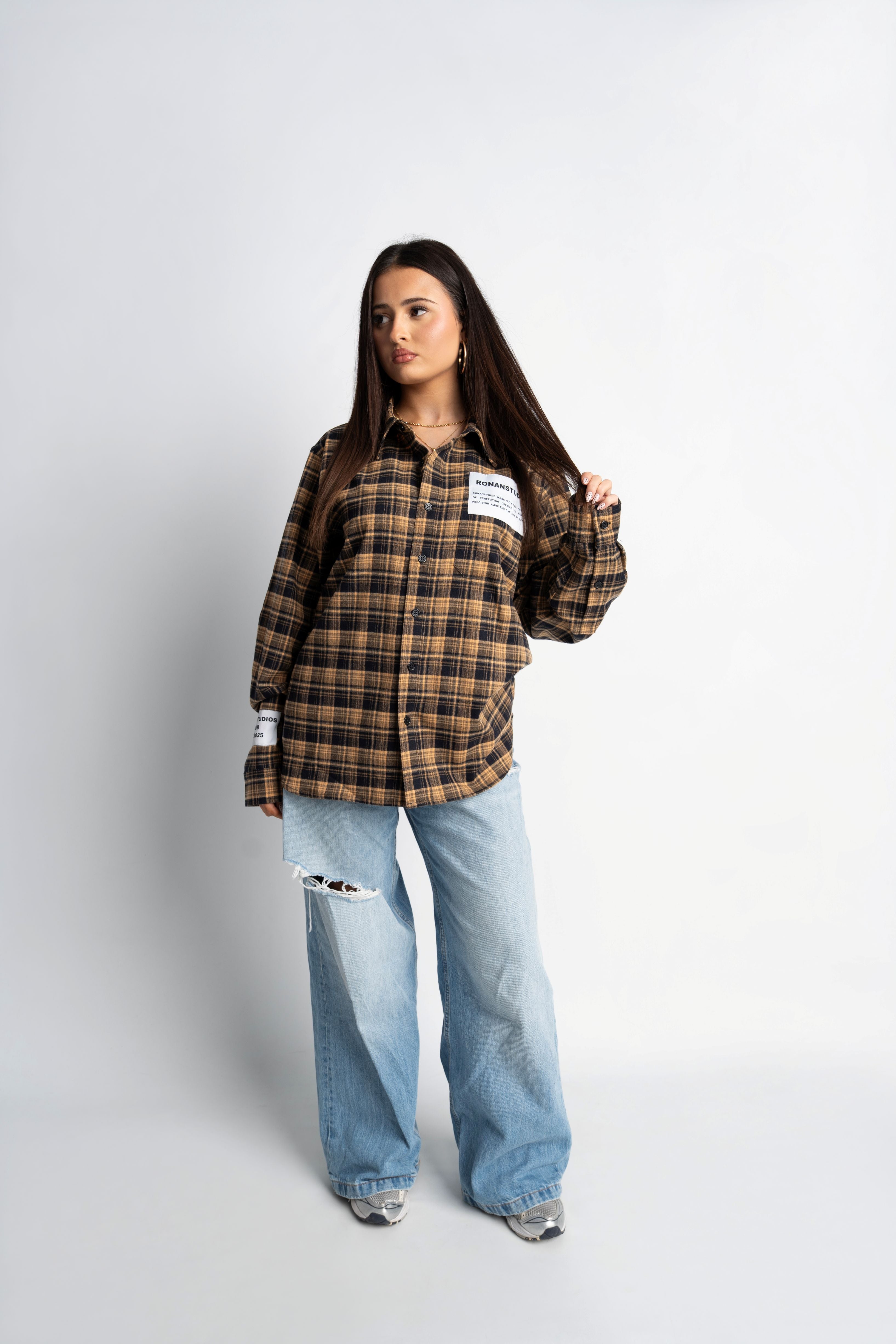 PRE-ORDER LABEL FLANNEL YELLOW X NAVY