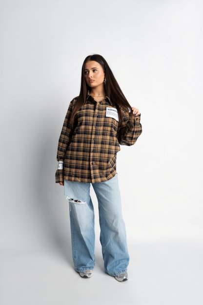 PRE-ORDER LABEL FLANNEL YELLOW X NAVY