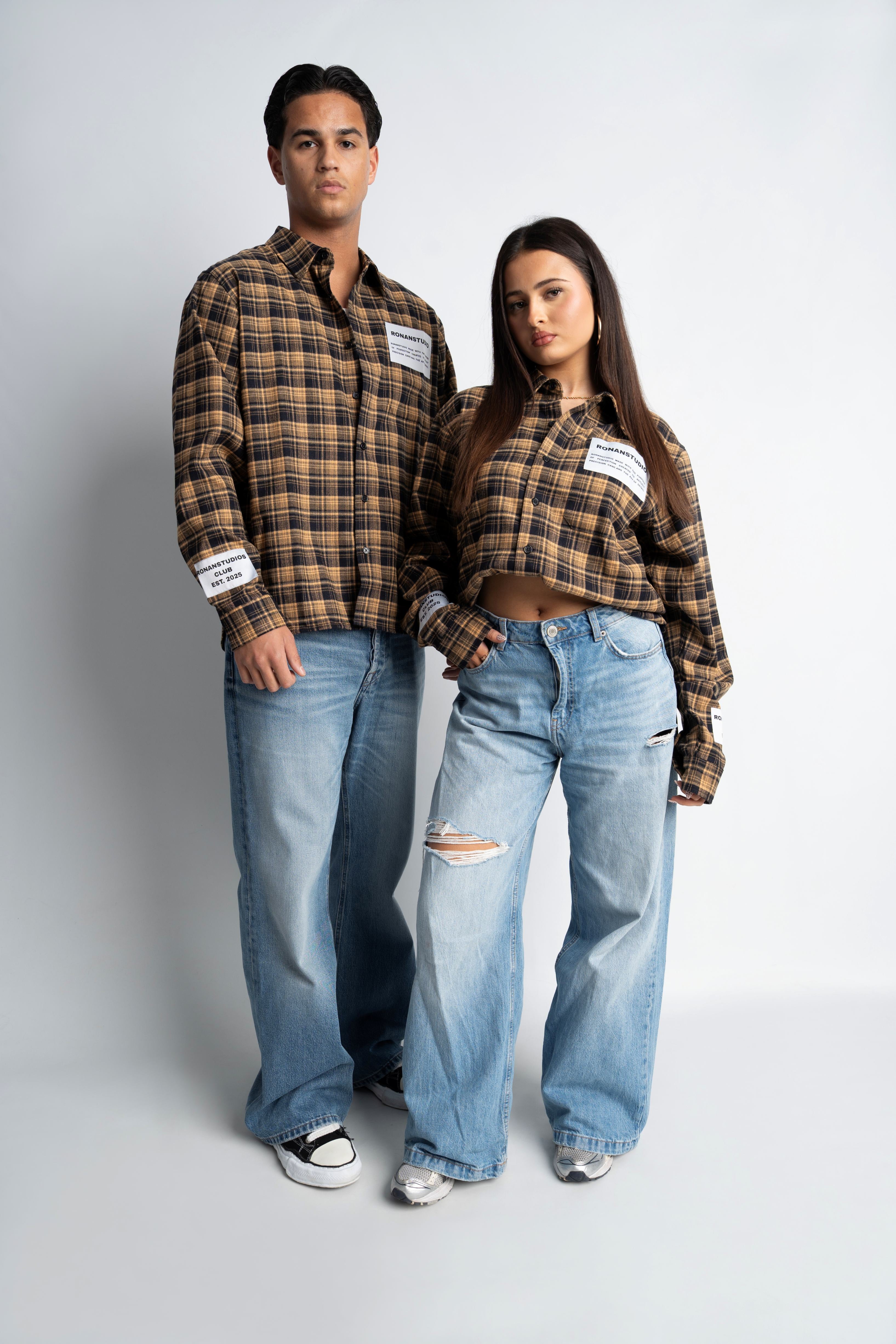 PRE-ORDER LABEL FLANNEL YELLOW X NAVY