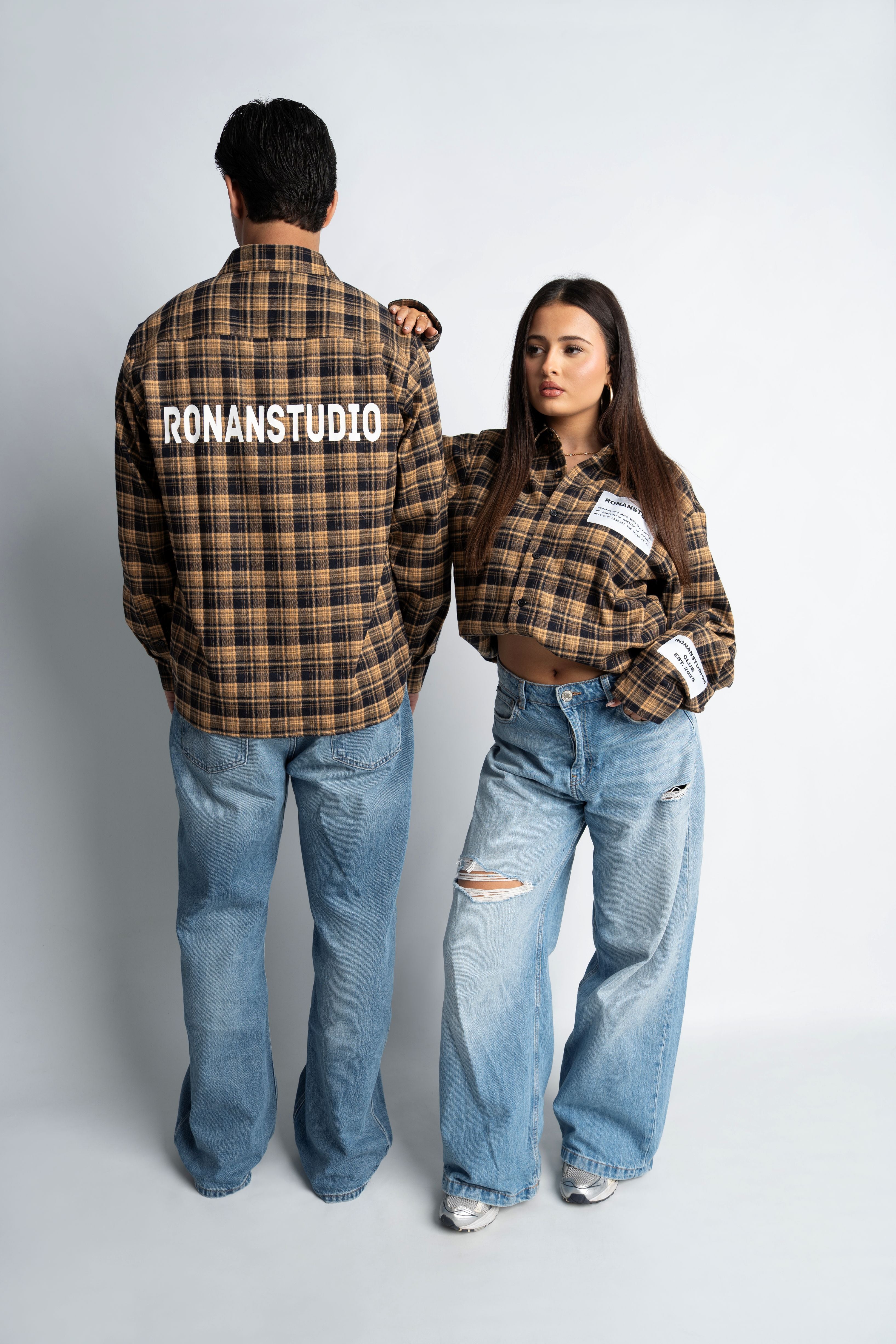 PRE-ORDER LABEL FLANNEL YELLOW X NAVY