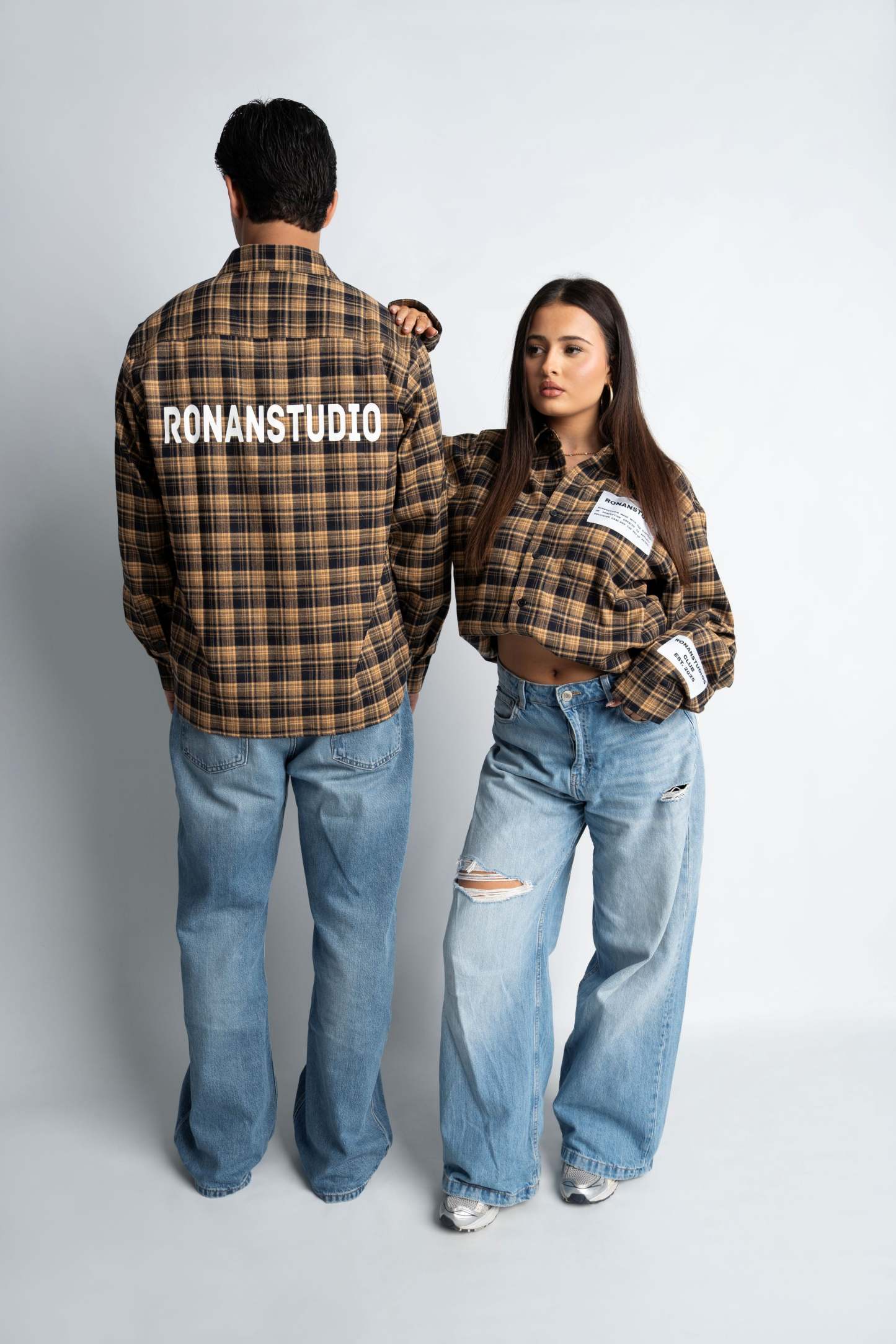 PRE-ORDER LABEL FLANNEL YELLOW X NAVY