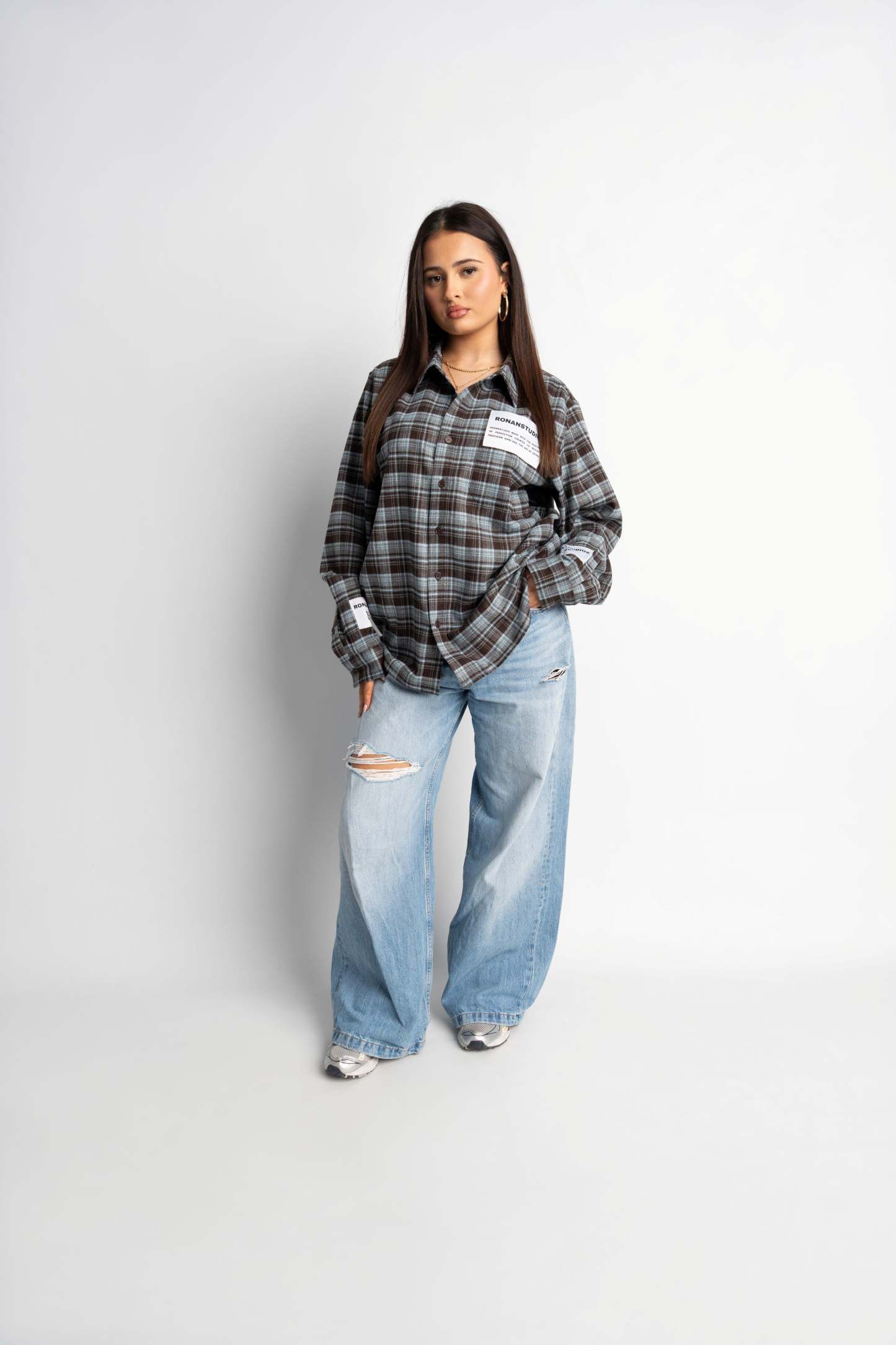 PRE-ORDER LABEL FLANNEL BLUE X BLACK