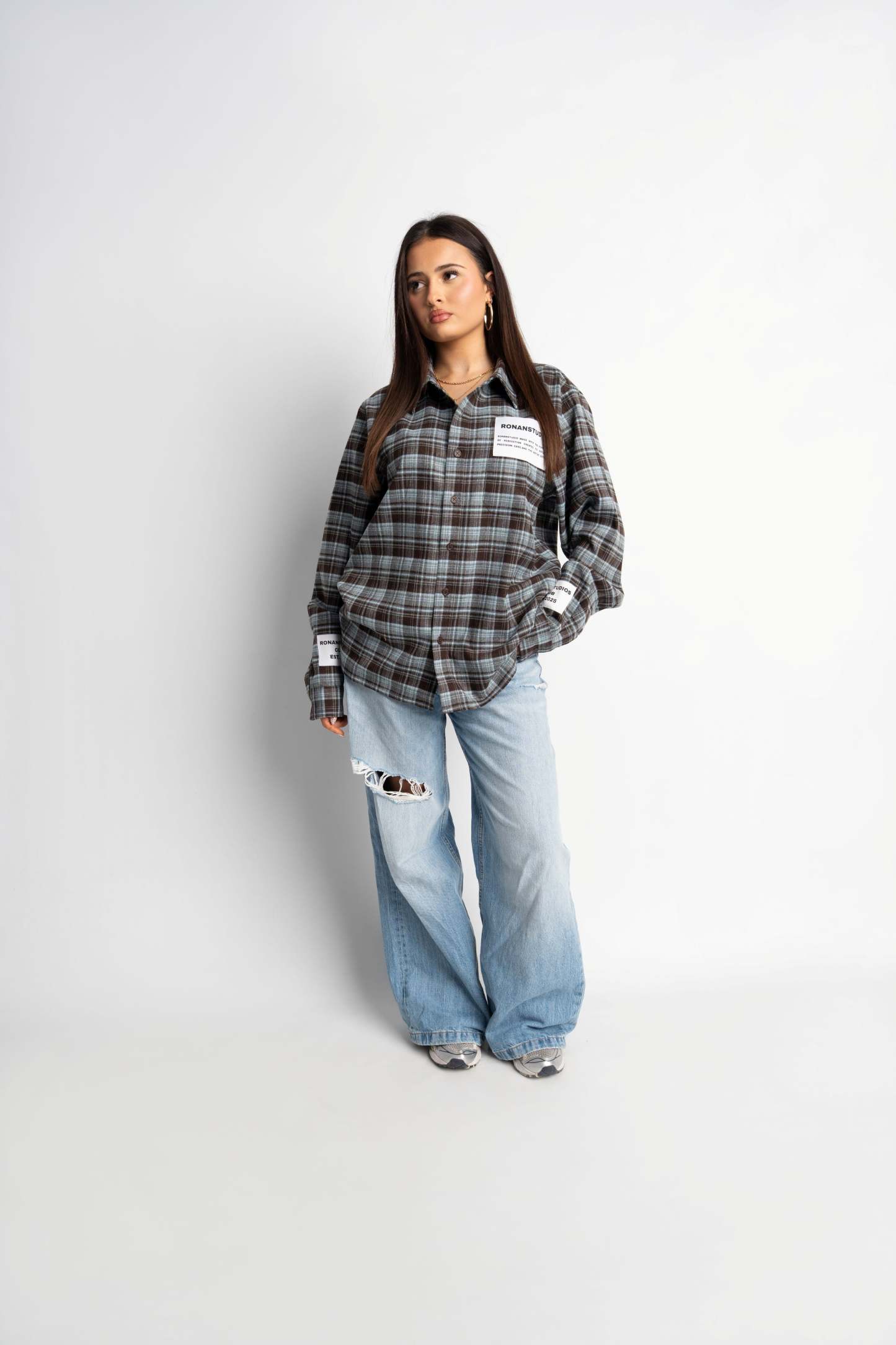 PRE-ORDER LABEL FLANNEL BLUE X BLACK