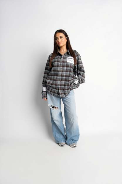 PRE-ORDER LABEL FLANNEL BLUE X BLACK