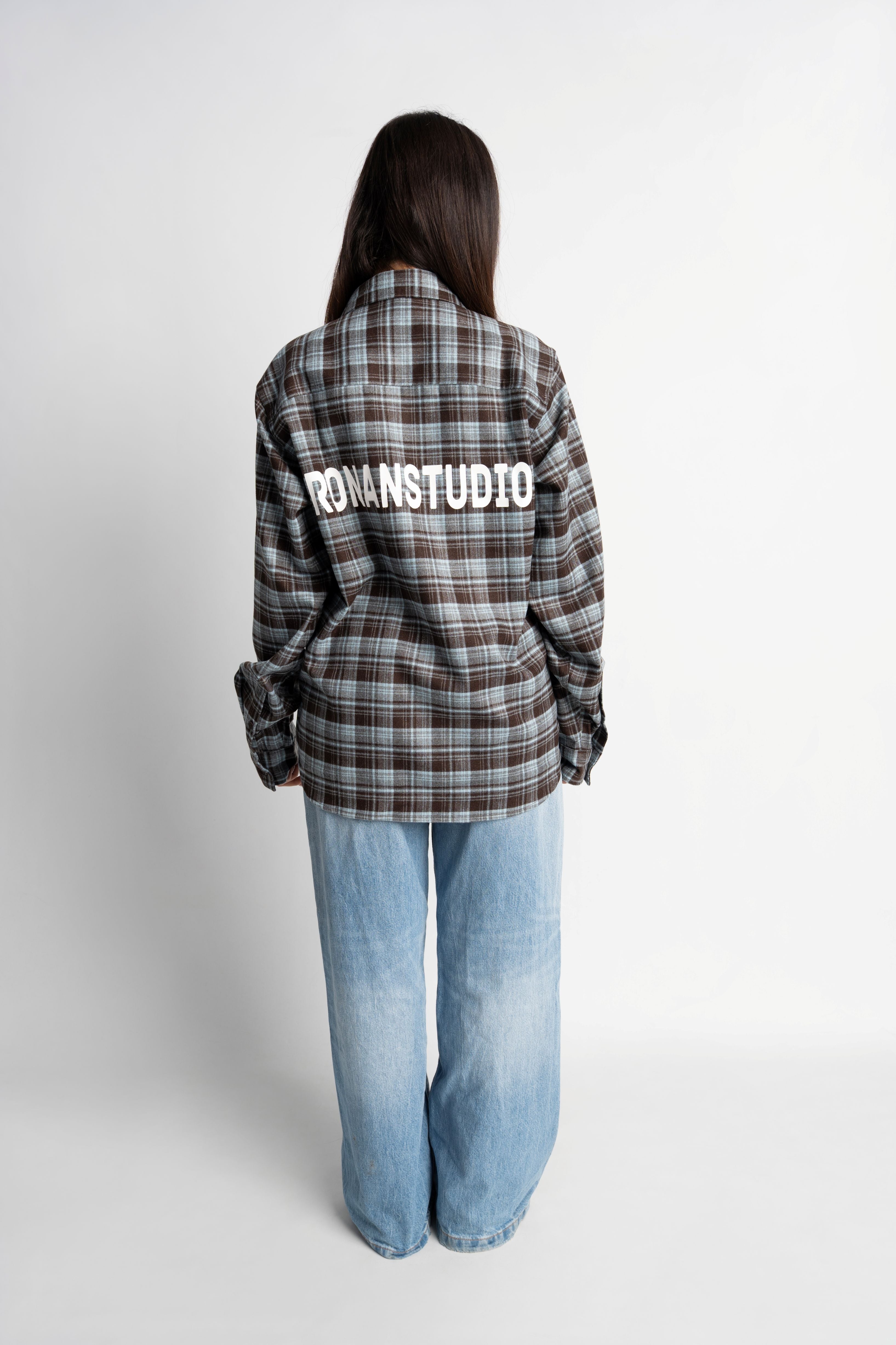 PRE-ORDER LABEL FLANNEL BLUE X BLACK