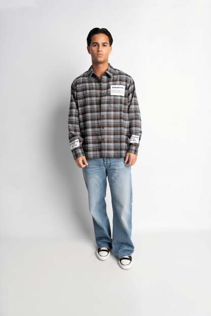 PRE-ORDER LABEL FLANNEL BLUE X BLACK