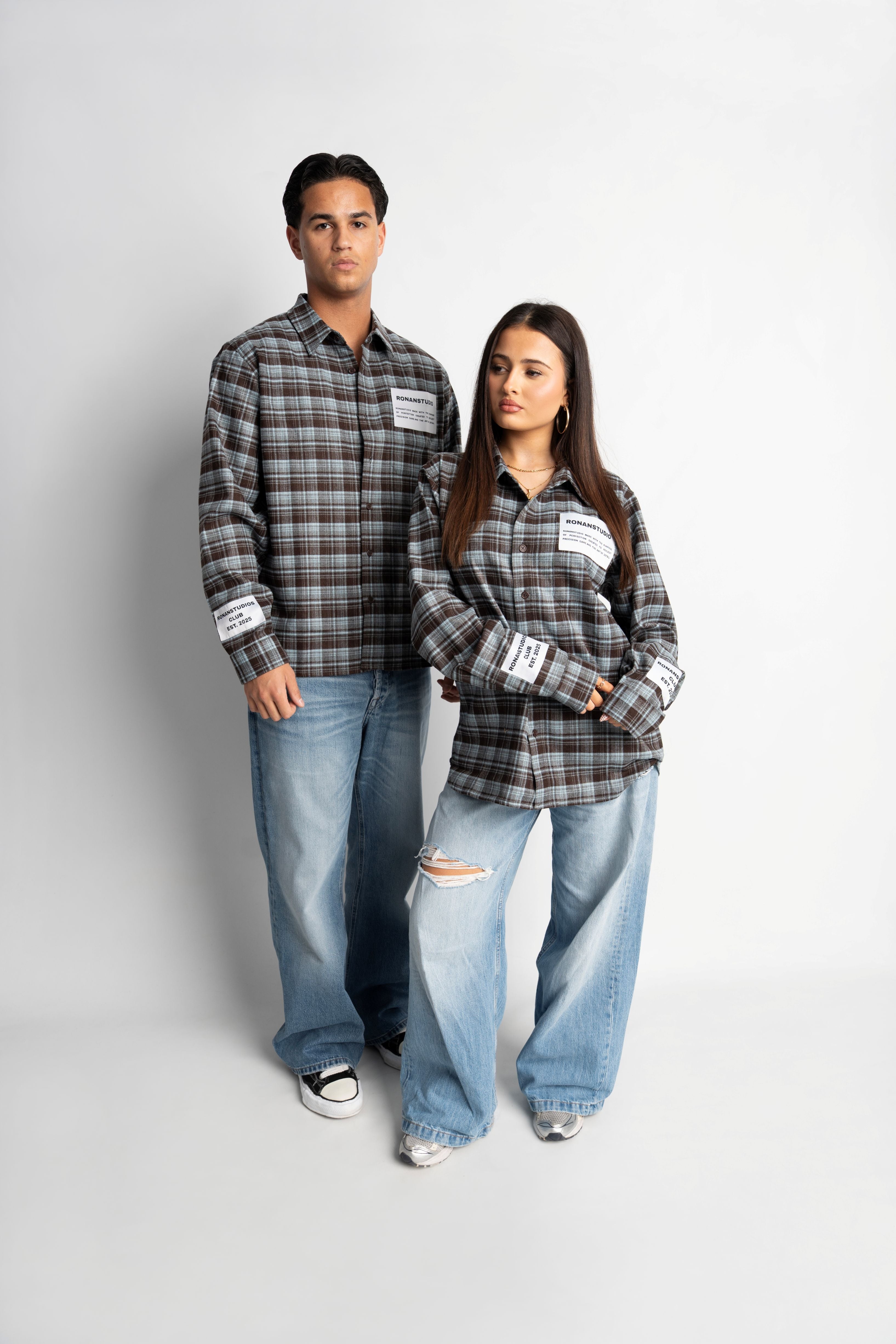 PRE-ORDER LABEL FLANNEL BLUE X BLACK