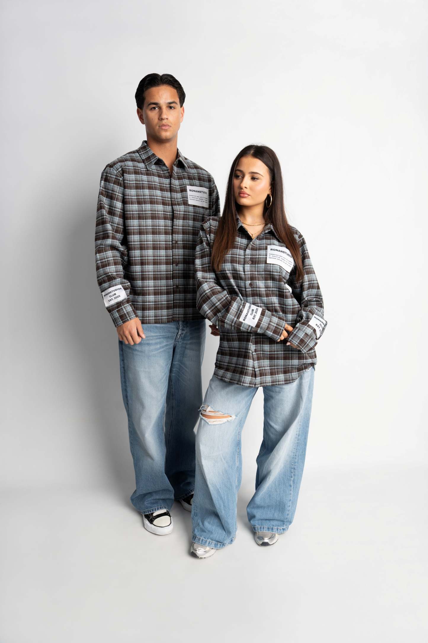 PRE-ORDER LABEL FLANNEL BLUE X BLACK