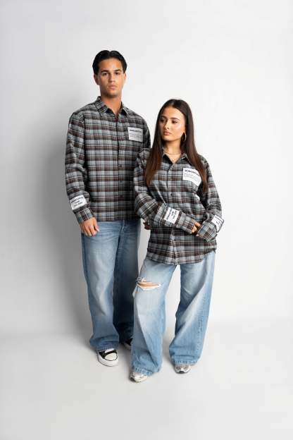 PRE-ORDER LABEL FLANNEL BLUE X BLACK