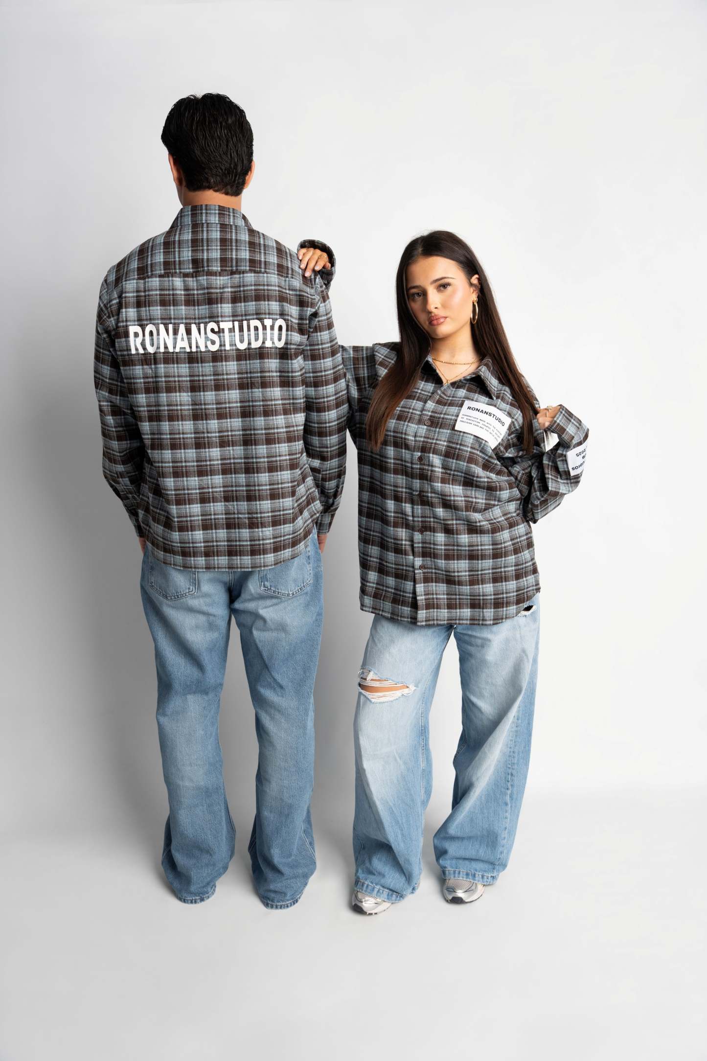 PRE-ORDER LABEL FLANNEL BLUE X BLACK