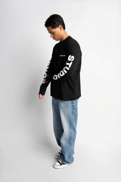 PRE-ORDER STUDIO BLACK OVERSIZED LONGSLEEVE