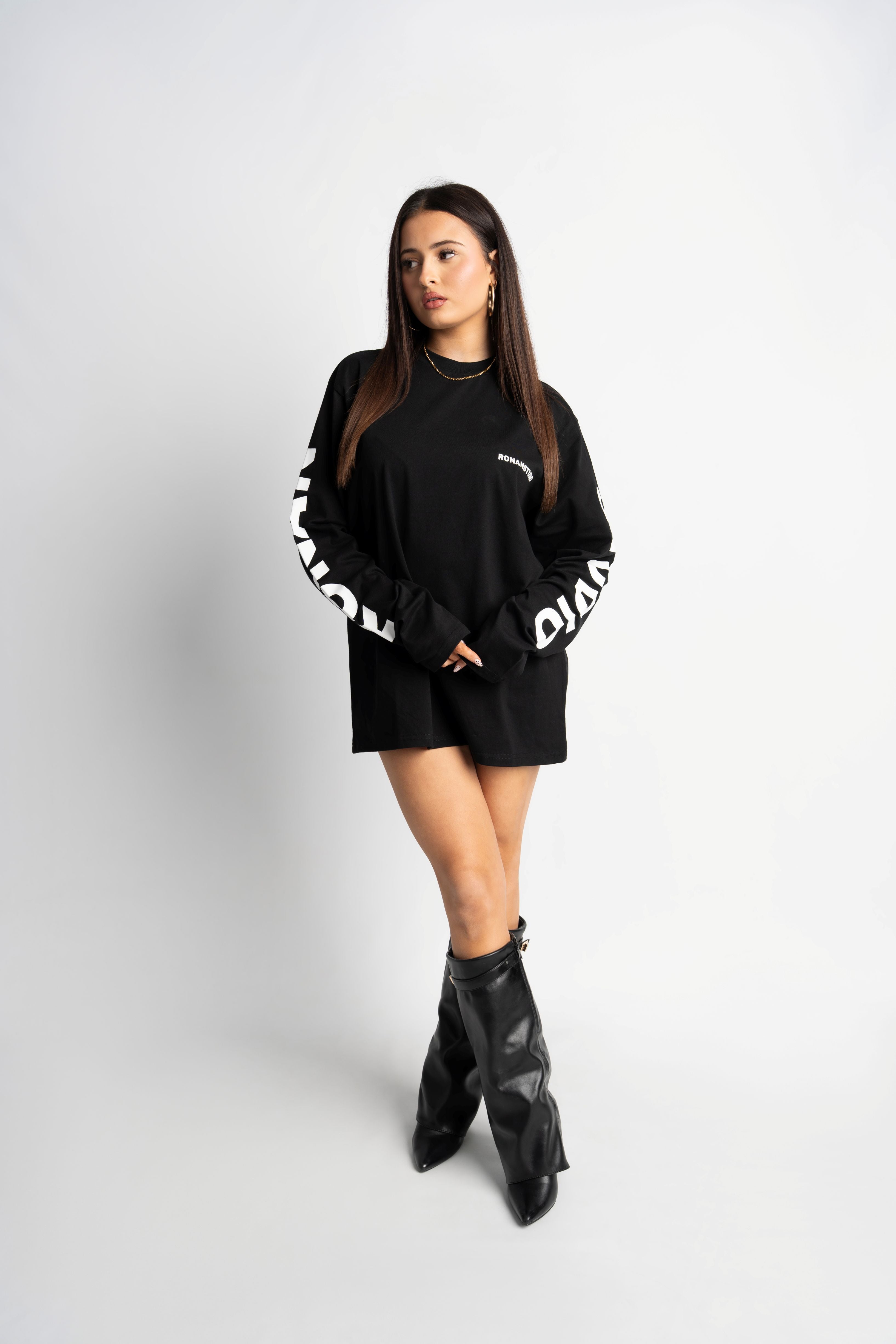 PRE-ORDER STUDIO BLACK OVERSIZED LONGSLEEVE