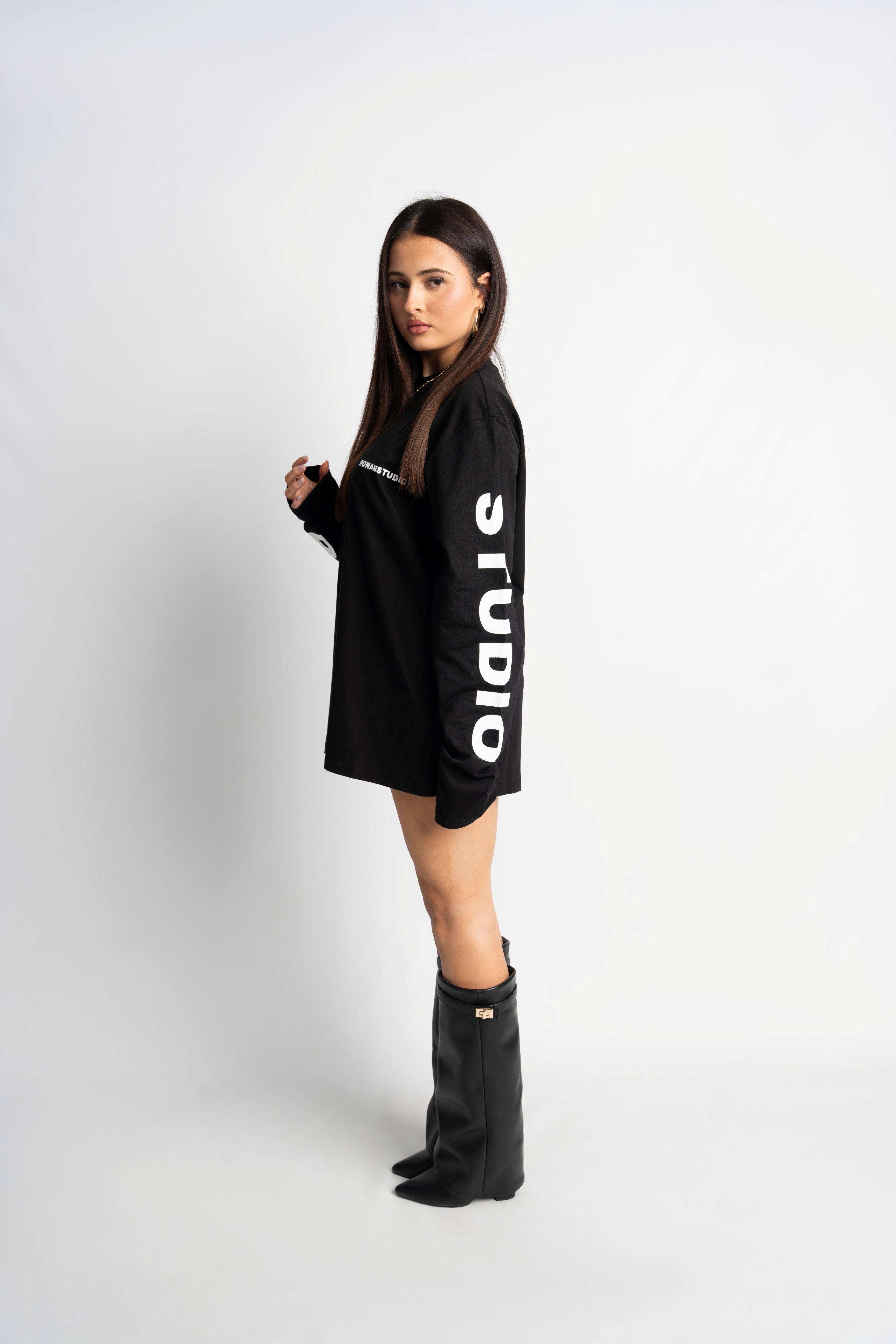 PRE-ORDER STUDIO BLACK OVERSIZED LONGSLEEVE