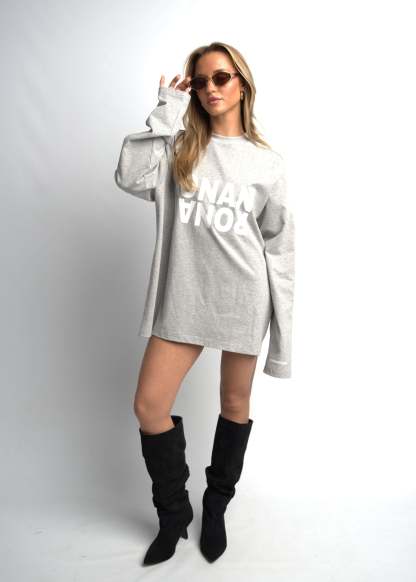 PRE-ORDER CLUB OVERSIZED LONGSLEEVE GREY