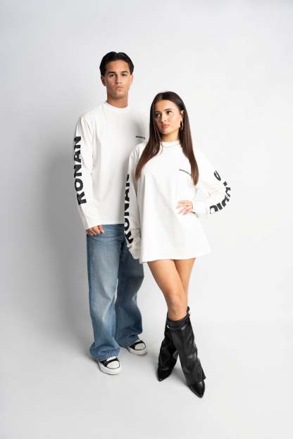 PRE-ORDER STUDIO WHITE OVERSIZED LONGSLEEVE