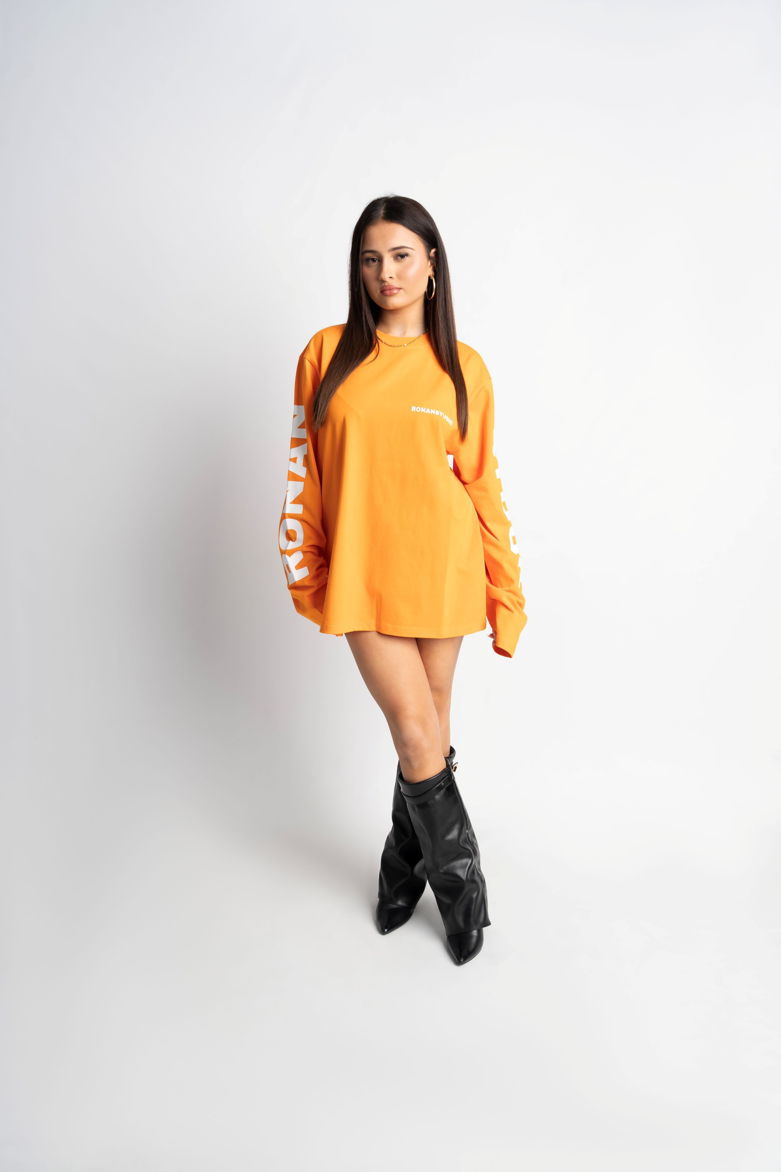 PRE-ORDER STUDIO ORANGE OVERSIZED LONGSLEEVE