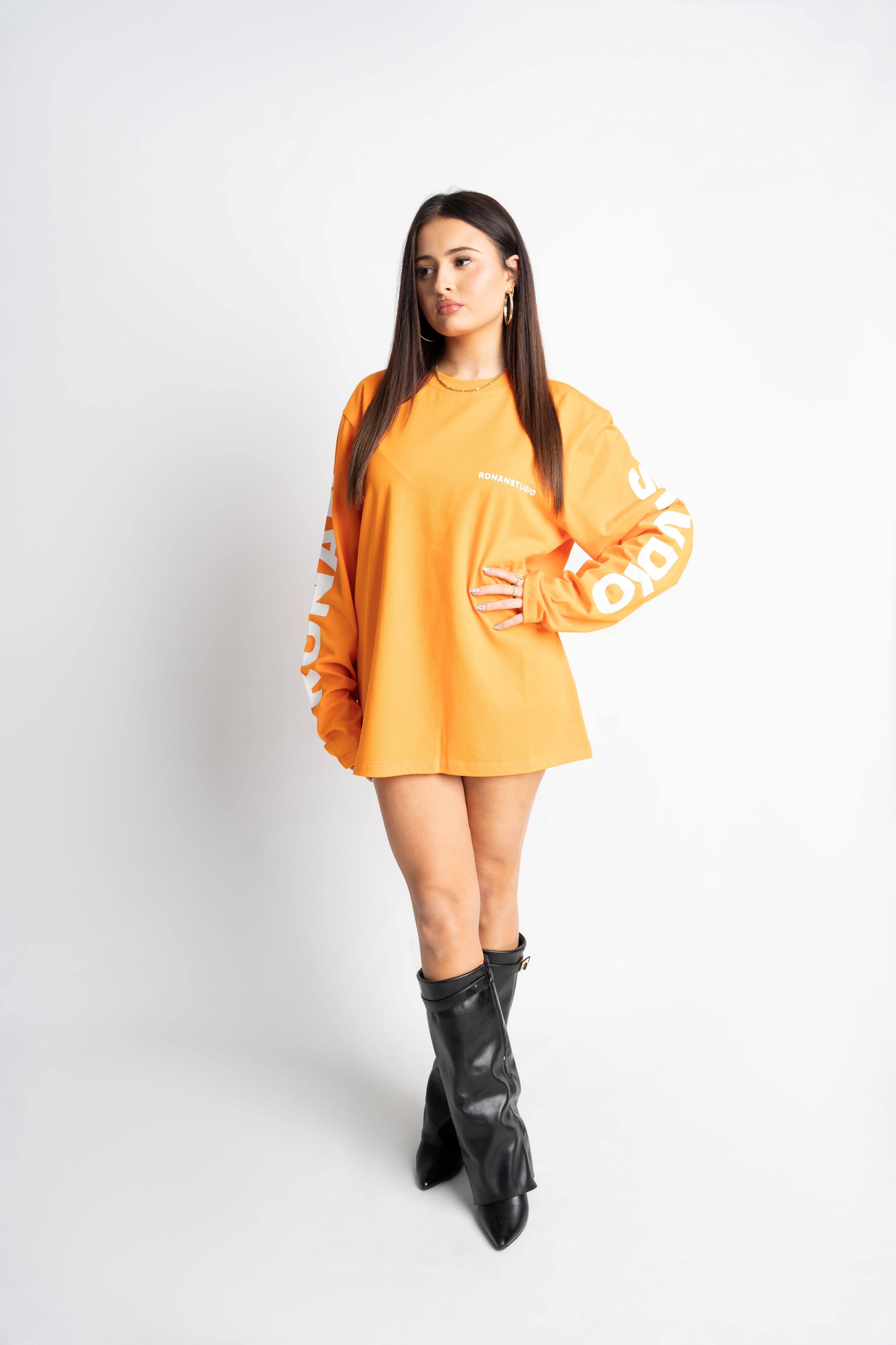 PRE-ORDER STUDIO ORANGE OVERSIZED LONGSLEEVE