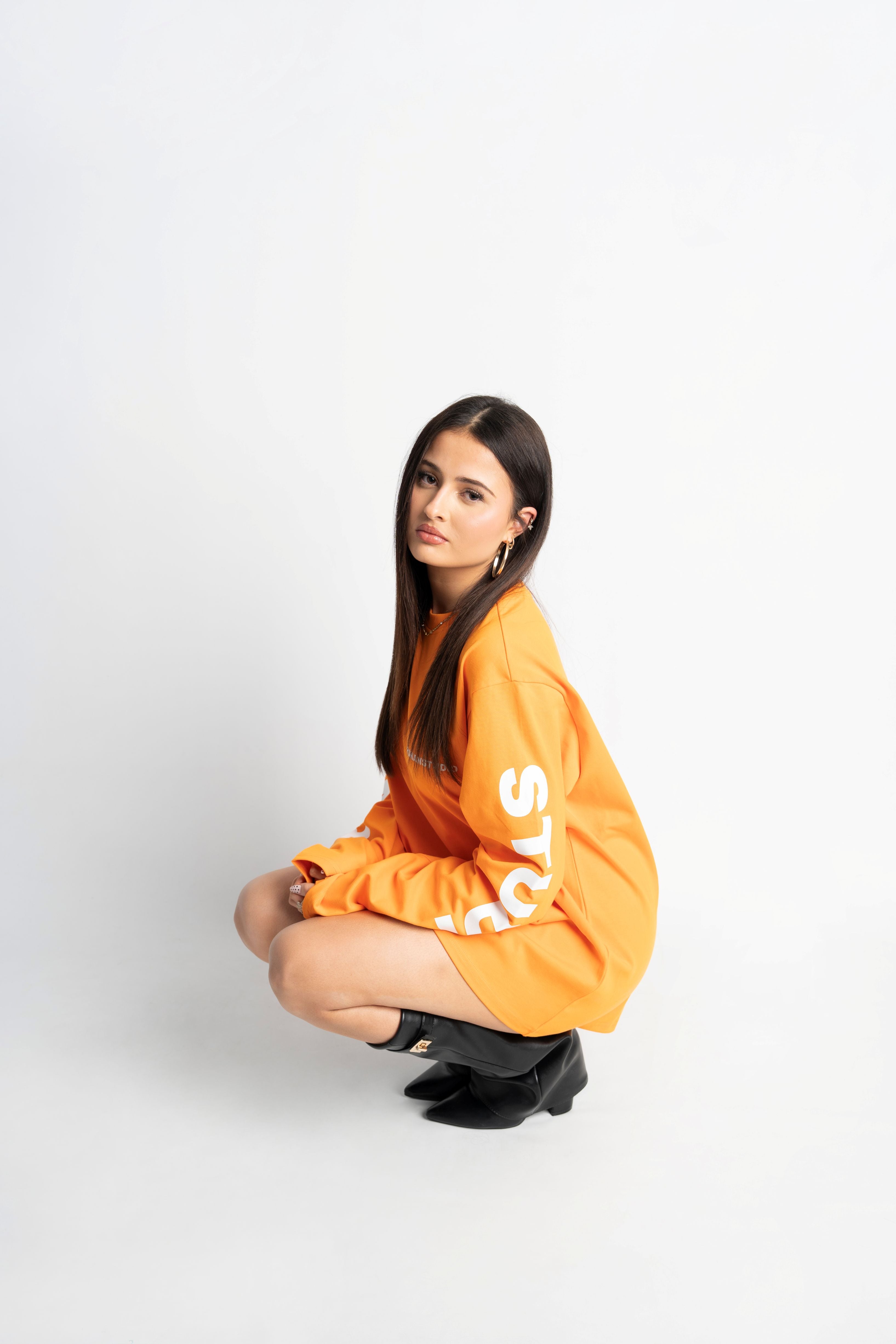 PRE-ORDER STUDIO ORANGE OVERSIZED LONGSLEEVE